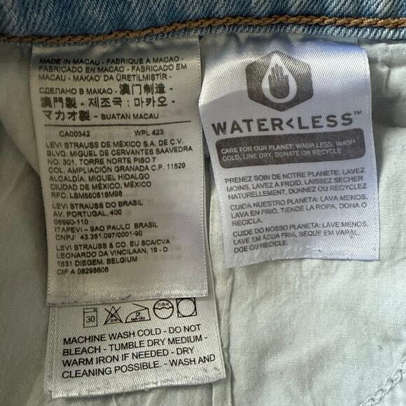 Levi’s Premium 70s High Rise Straight Denim Jeans Womens Plus 32 Raw Hem Cropped - Picture 5 of 12